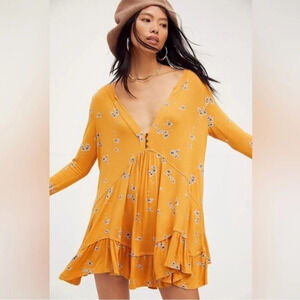 Free People Olivia Tunic Top In Marigold